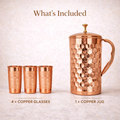 CopperHome Copper Water Jug Set (5 Pieces)
