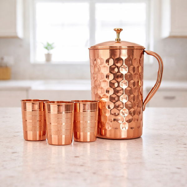 CopperHome Copper Water Jug Set (5 Pieces)